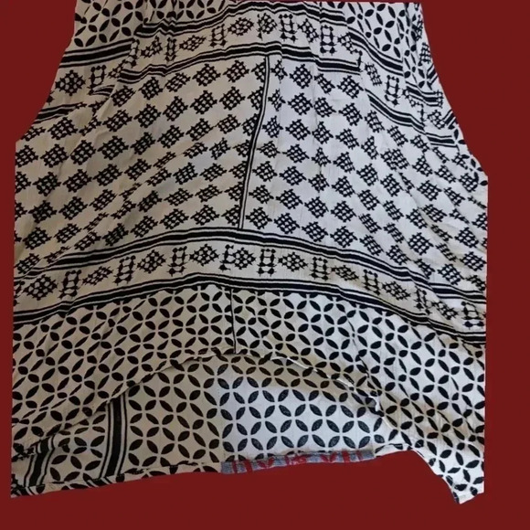 THML shark bite hem spaguetti strap  blue/red/ black dress size Small - Picture 8 of 10